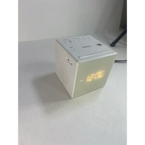 SONY ICF-C1 FM/AM Alarm Clock Radio Cube White Tested